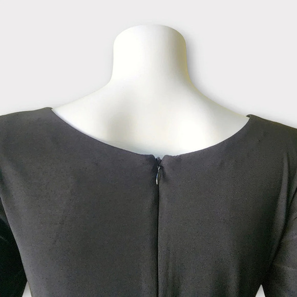 Betsy & Adam Womens Mini Cocktail Dress Size 6 Reversible Sequins Long Sleeve - Picture 5 of 11